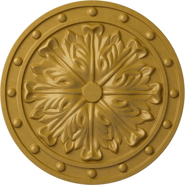 Ekena Millwork Foster Acanthus Leaf Ceiling Medallion (Canopies up to 2 1/4"), 20 1/2"OD x 1 1/2"P, Iridescent Gold CM20FOIGS - main